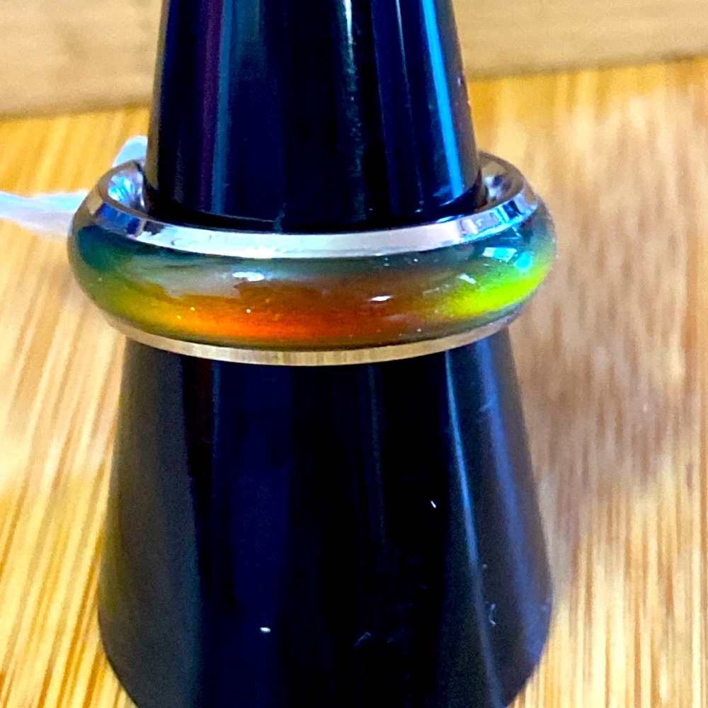 🔴Mood ring stainless comfort fit band